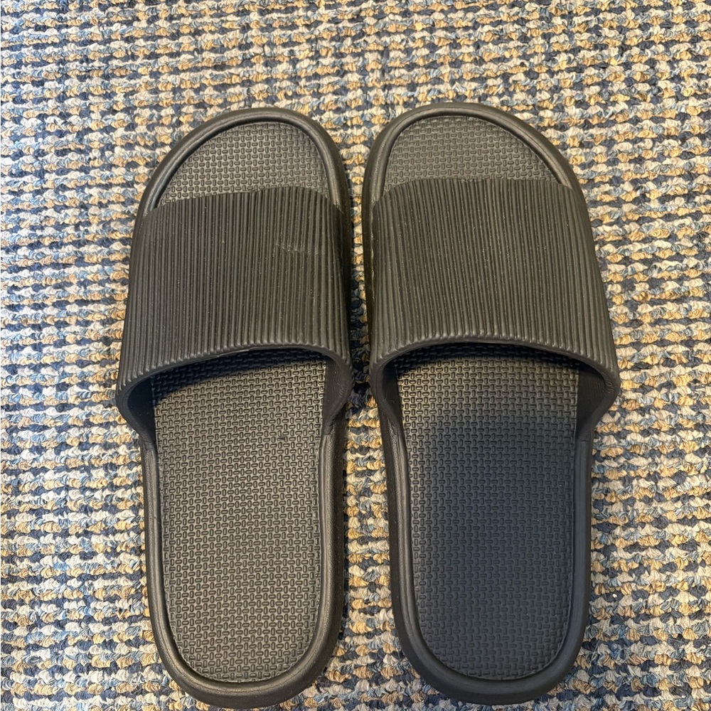 Black Slide Sandals